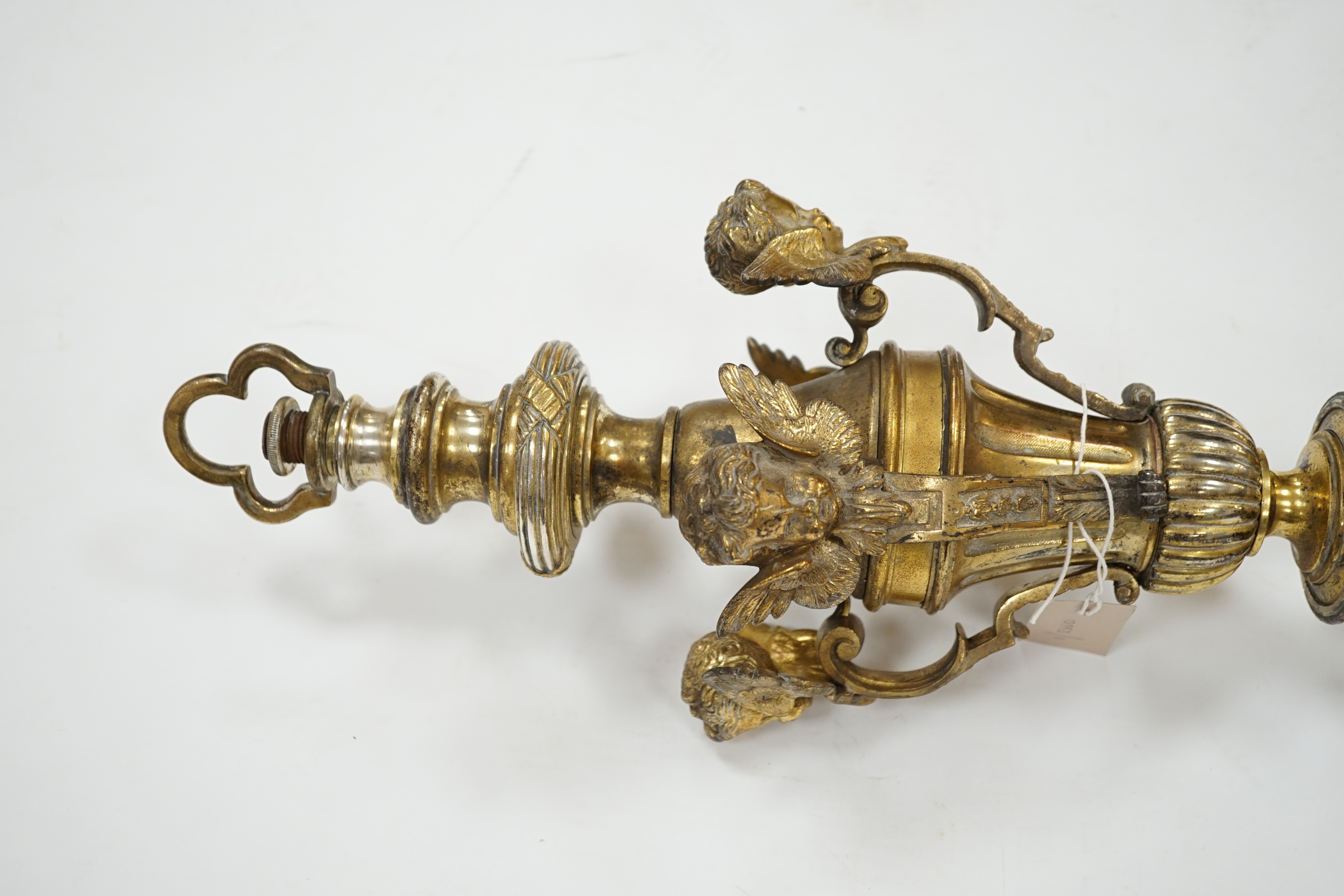 A late 19th/early 20th century ecclesiastical hanging censer, 101cm